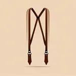 brown suspenders image